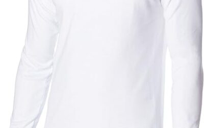 Maglia Intima Uomo Manica Lunga Girocollo 100% Jersey Caldo Cotone Bianco e Colorato Taglie Forti